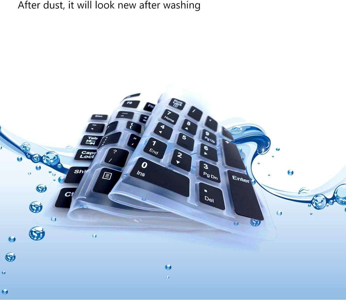 Jesra Ultra Thin Desktop Keyboard Dust Cover for Logitech MK295 Wireless Keyboard-Black 5