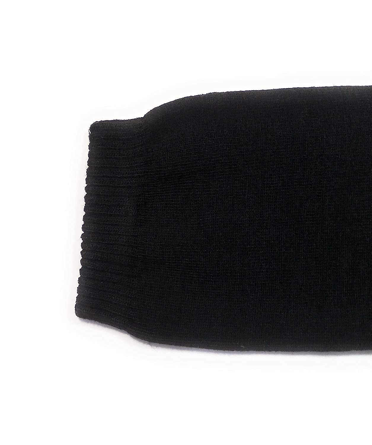 Krystle Unisex Winter Warm Protector Knee Cap Woolen Thermal Warm Elastic Leg Knee Warmer (Black and Brown)-(Pack of 2 Pairs) 4