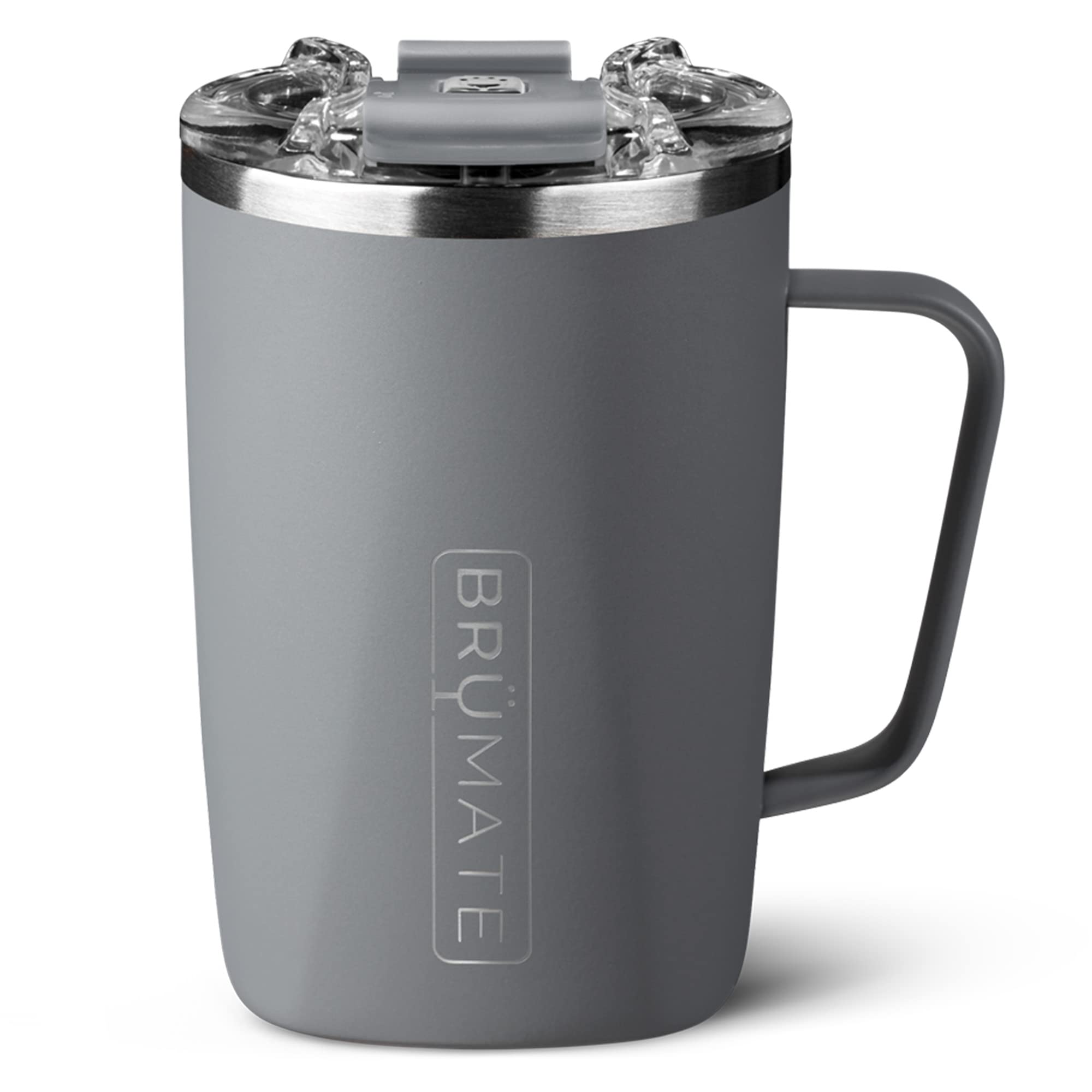 BrüMate Toddy - 16oz 100% Leak Proof Insulated Coffee Mug with Handle & Lid - Stainless Steel Coffee Travel Mug - Double Walled Coffee Cup (Matte Gray) 1