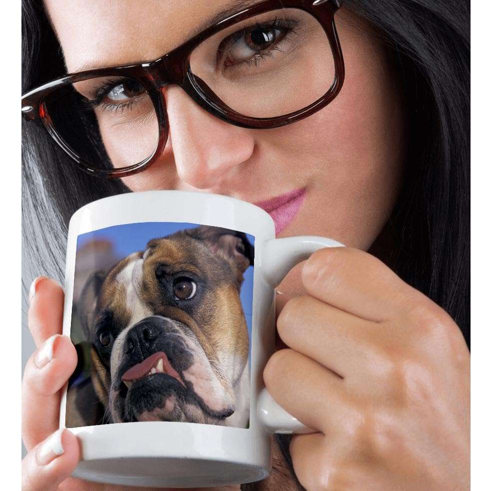 3dRose English Bulldog - NA02 MWE0138 - Michele Westmorland 15oz Mug 2