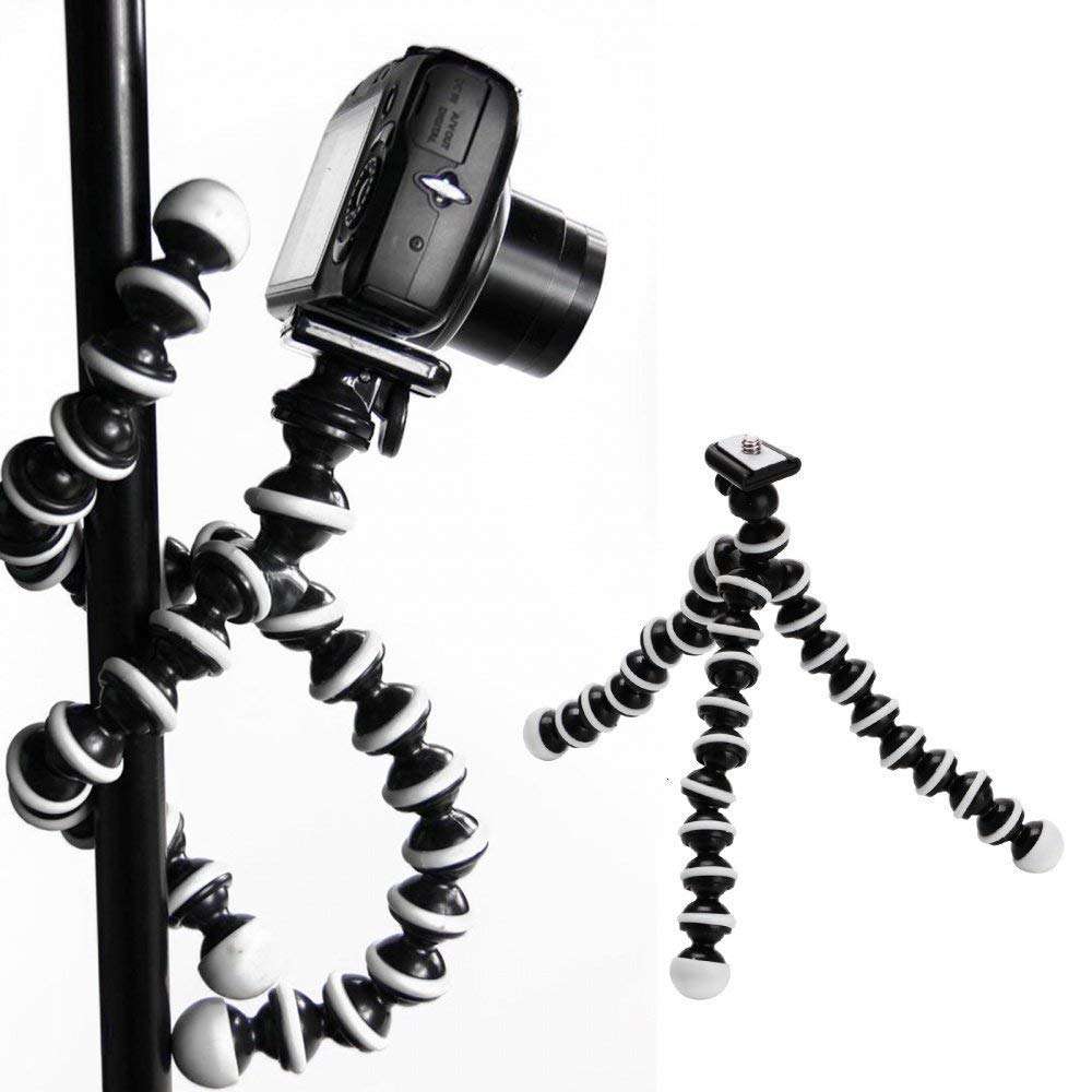Exxelo Octopus Shape Flexible Camera Tripod Stand for Point and Shoot Cameras Adjustable 360 Angle for Smartphones 4