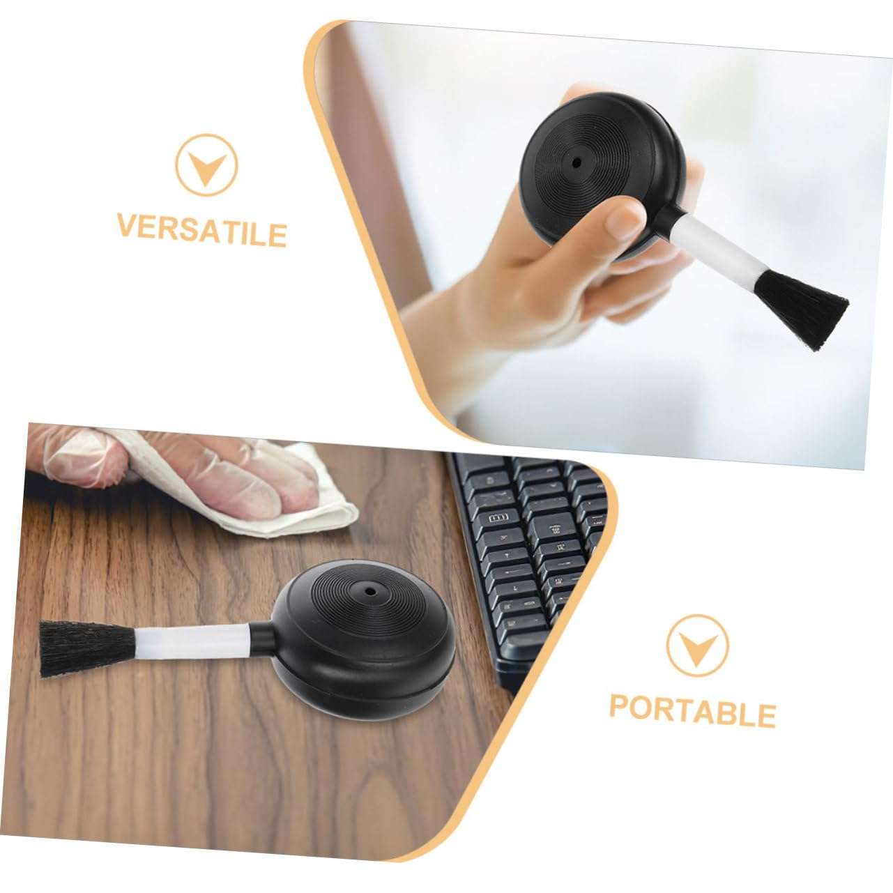 PLAFOPE 6 Pcs Air Ball Lens Cleaner Blower Bulb Pumps Blower Keyboard Cleaner Air Spray Keyboard Spray Dust Cleaner Succulent Cleaner LCD Screens Blower Cleaner Kit Plastic Black 5