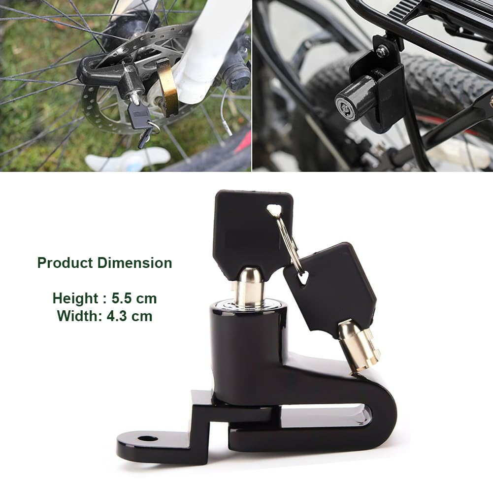 AUTO PEARL Heavy Duty Disc Brake Lock Anti Theft Stainless Steel 7mm Pin Brake Wheel Locking Security Lock Compatible with Duke 200 (Black) 4