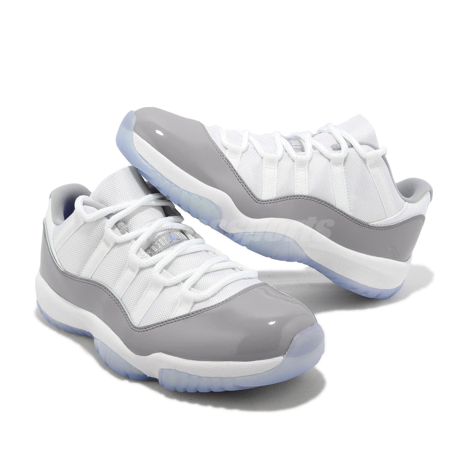 Nike Mens 11 Low AV2187 140 Cement - Size 11.5 White/University Blue/Cement Grey 6