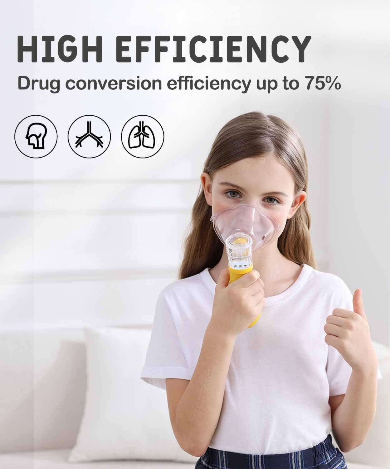 Portable Nebulizer for Kids, Handheld Nebulizer Machine with 3 Speed - Rechargeable Personal Cool Mist Steam Inhaler for Adults Travel and Home Use 3
