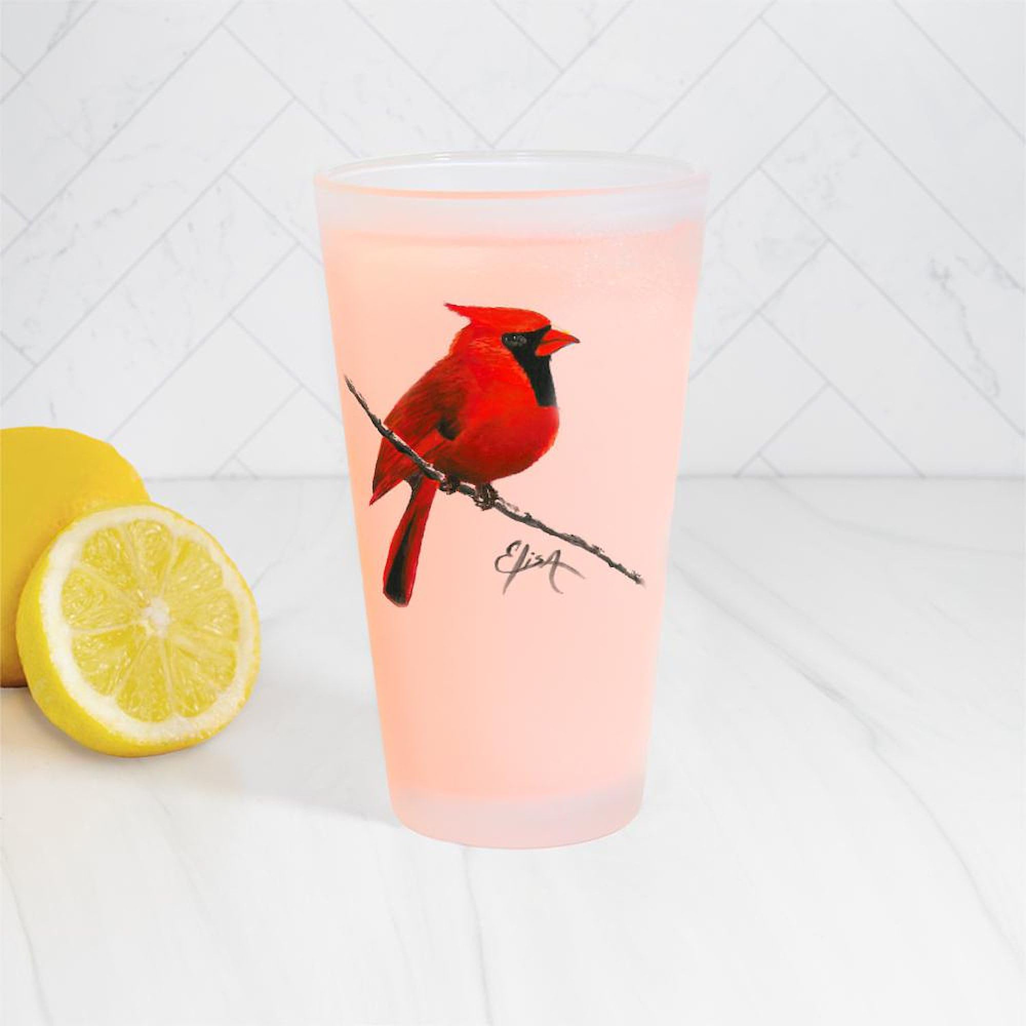 CafePress Cardinal (2) Pint Glass, 16 oz. Drinking Glass 4