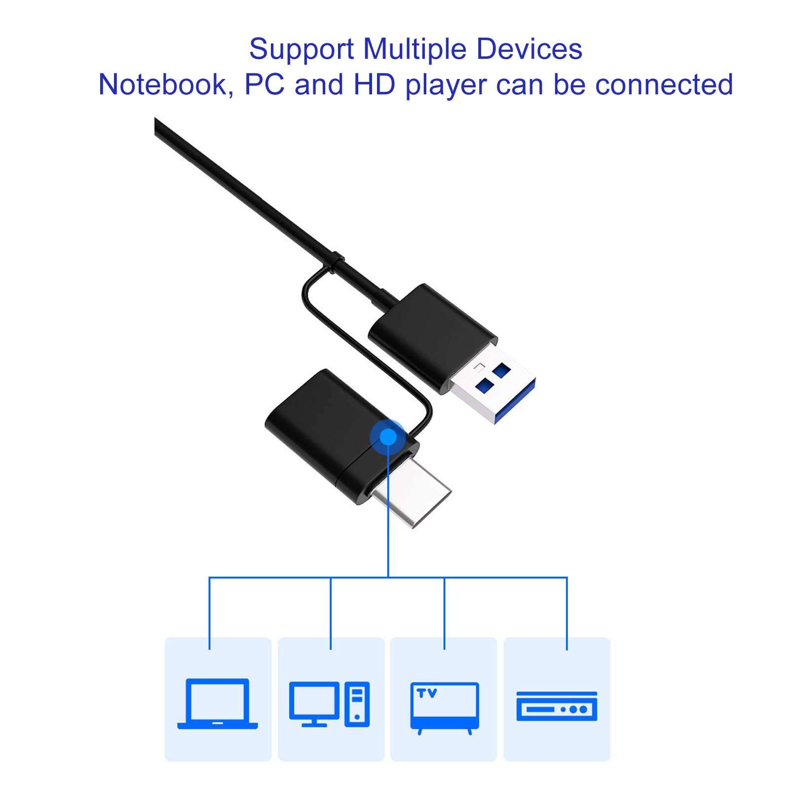 Hard Drive Adapter SSD Cable,5Gbps USB Type C 3.0 to SATA Desktop Computer Adapter Cord,for 2.5 3.5 Inch SSD HDD Game Console PC Laptop,for PS4 for Xbox for Windows 10/8.1/8/7/Vista/XP,for OS X 3