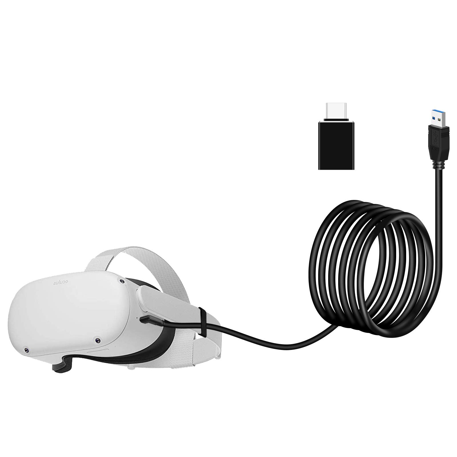 Seltureone 16ft /5m Cable Compatible for Quest 2, Quest Link Steam VR (Cable Only)