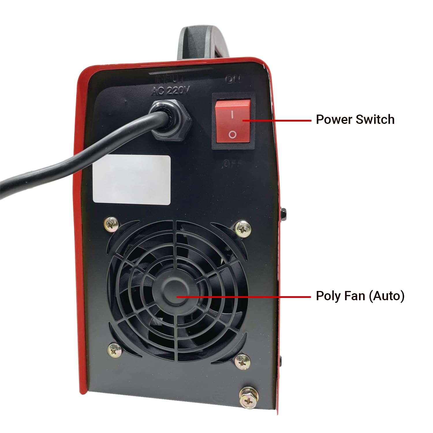 RACEFOR Small Portable ZX7 250 amp IGBT Single Phase DC Inverter ARC Welding Machine for Home Use Low Price with Hot Start, Anti Stick & Arc Force Control 5