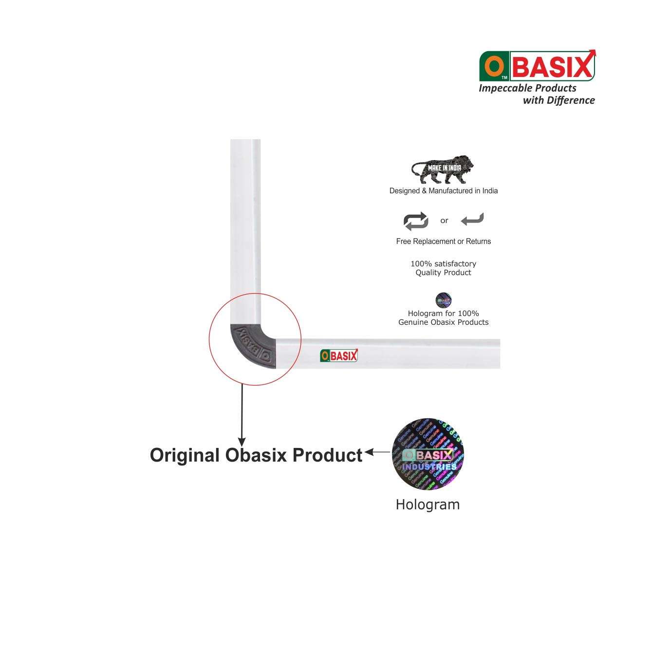 OBASIX Pin-up Bulletin Notice Board (1x2 feet) for School College Office|Superior Series Pin Up Board with 20 Push-pins|Natural Finesse Heavy Aluminium Frame-Turquoise Blue 4