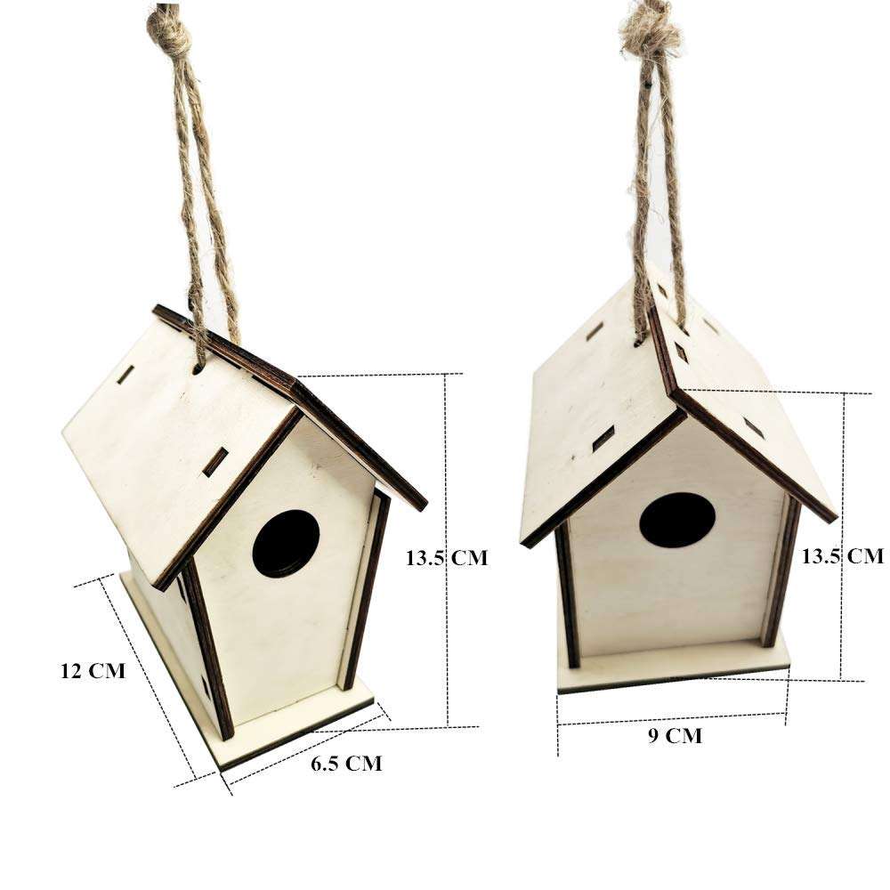 DEUXPER Wooden Bird House Building Kits for Kids Ages 4-8, 2 Pack Backyard Birdhouse DIY Art & Craft with Painting Tools for Kids & Teens, Boys & Girls 6