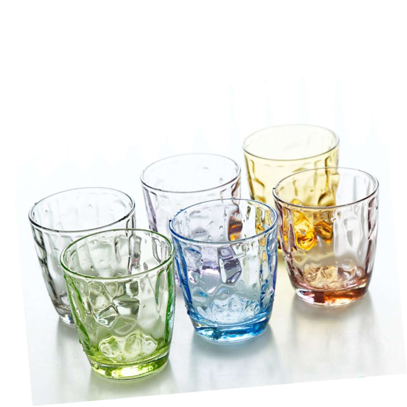 HOLIDYOYO 310ml Colored Diamond Acrylic Wine Cups Alternative Bulk Set No Plastic Taste 1