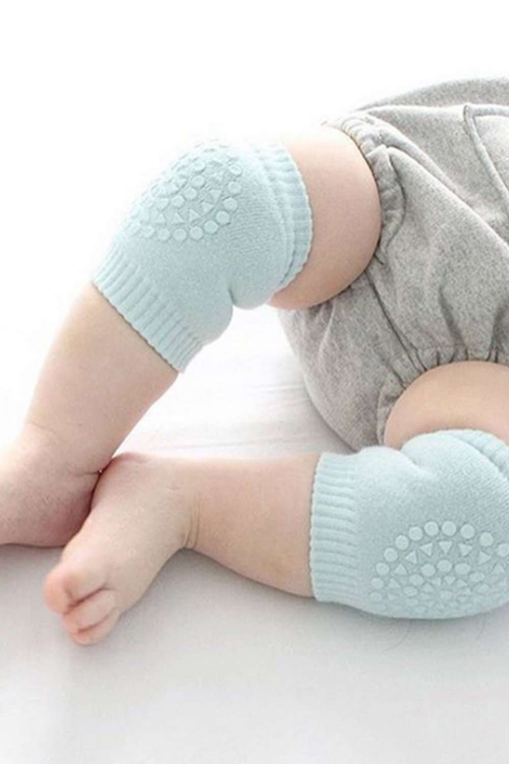SMTD Unisex Elastic Cotton Baby Crawling Anti-Slip Knee Pads Infant Elbow Protector Toddlers Kneepads Leg Warmers 5 Pairs 6