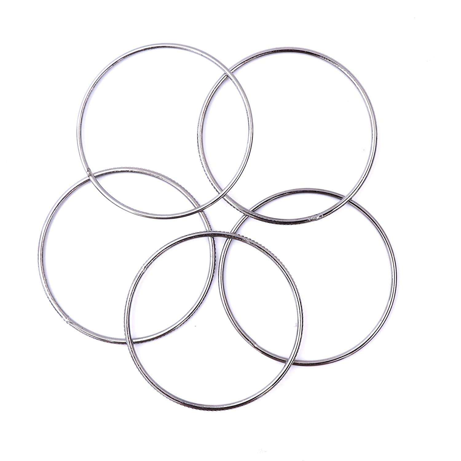 Shivarth Bangles Casual Metal Chudi Metallic Black Colour (36 Piece) (2.4) 3