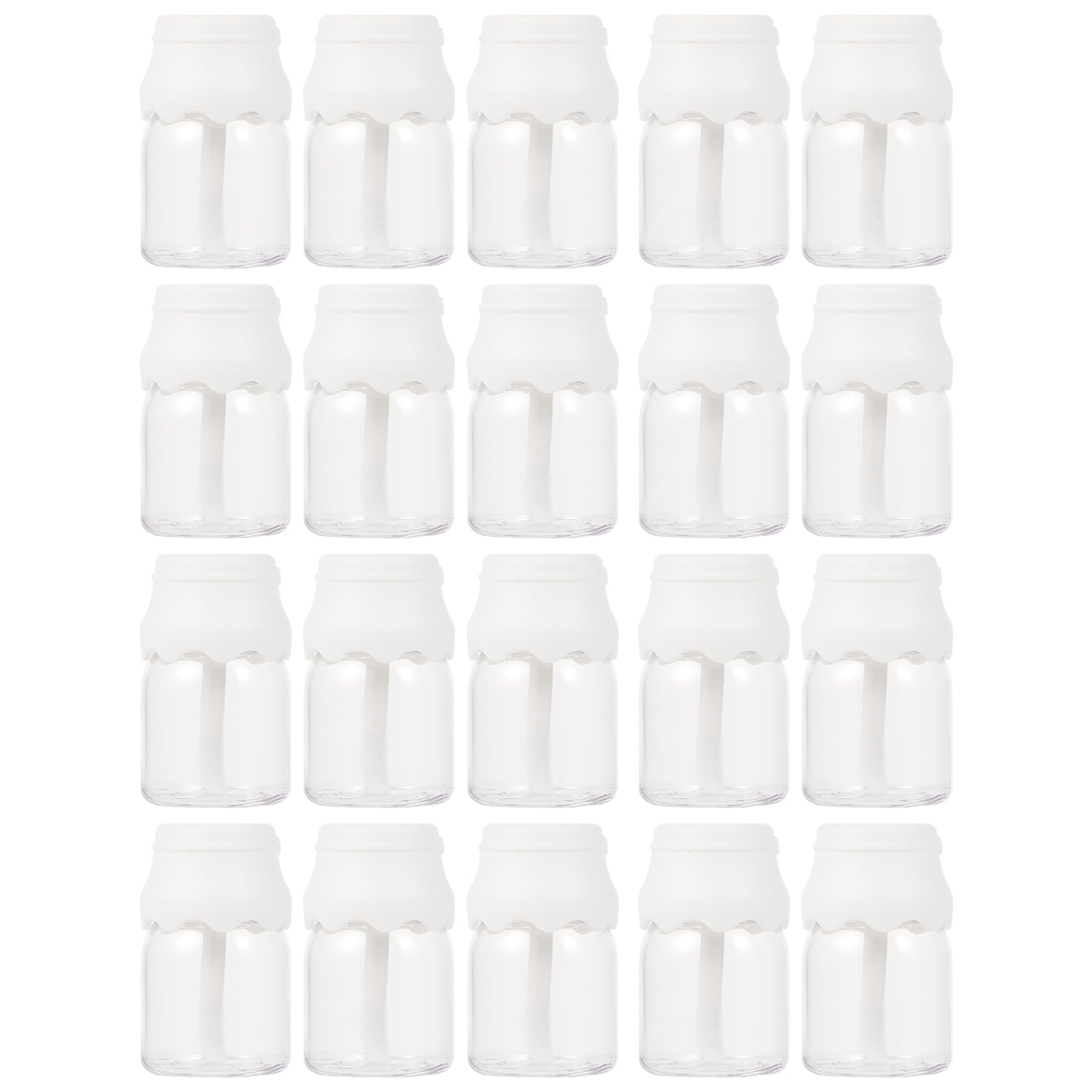 Housoutil 20PCS Empty Lip Gloss Tubes, Mini Refillable Lip Balm Containers, Transparent Plastic DIY Lip Gloss Bottles for Makeup 1