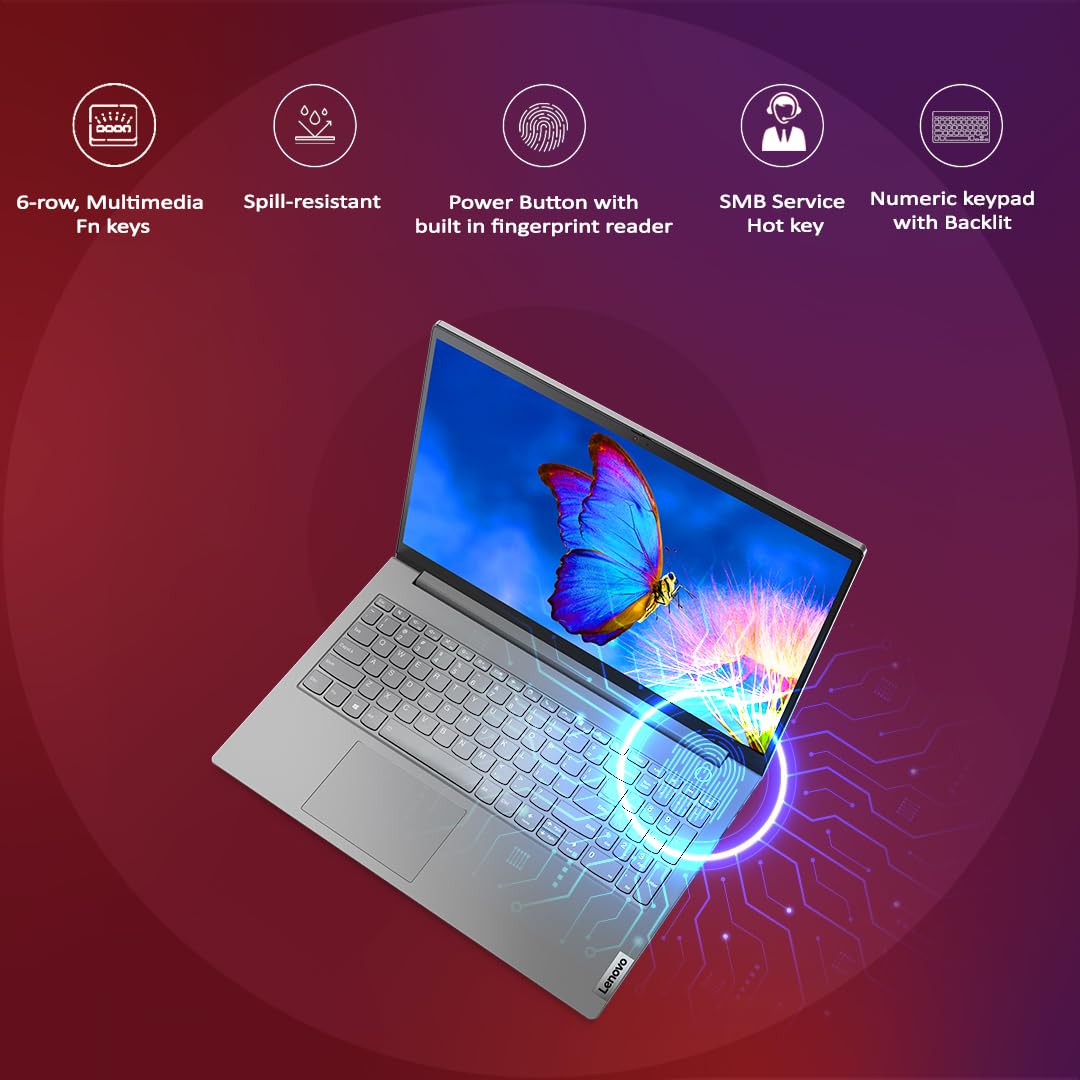 Lenovo ThinkBook 15 G5 Ryzen 5 15.6" FHD Antiglare 250 Nits Thin and Light Laptop (16GB RAM/512GB SSD/Windows 11 Home/Fingerprint Reader/Backlit/Mineral Grey/1 Year Onsite/1.7 kg), 21JFA02KIN 4