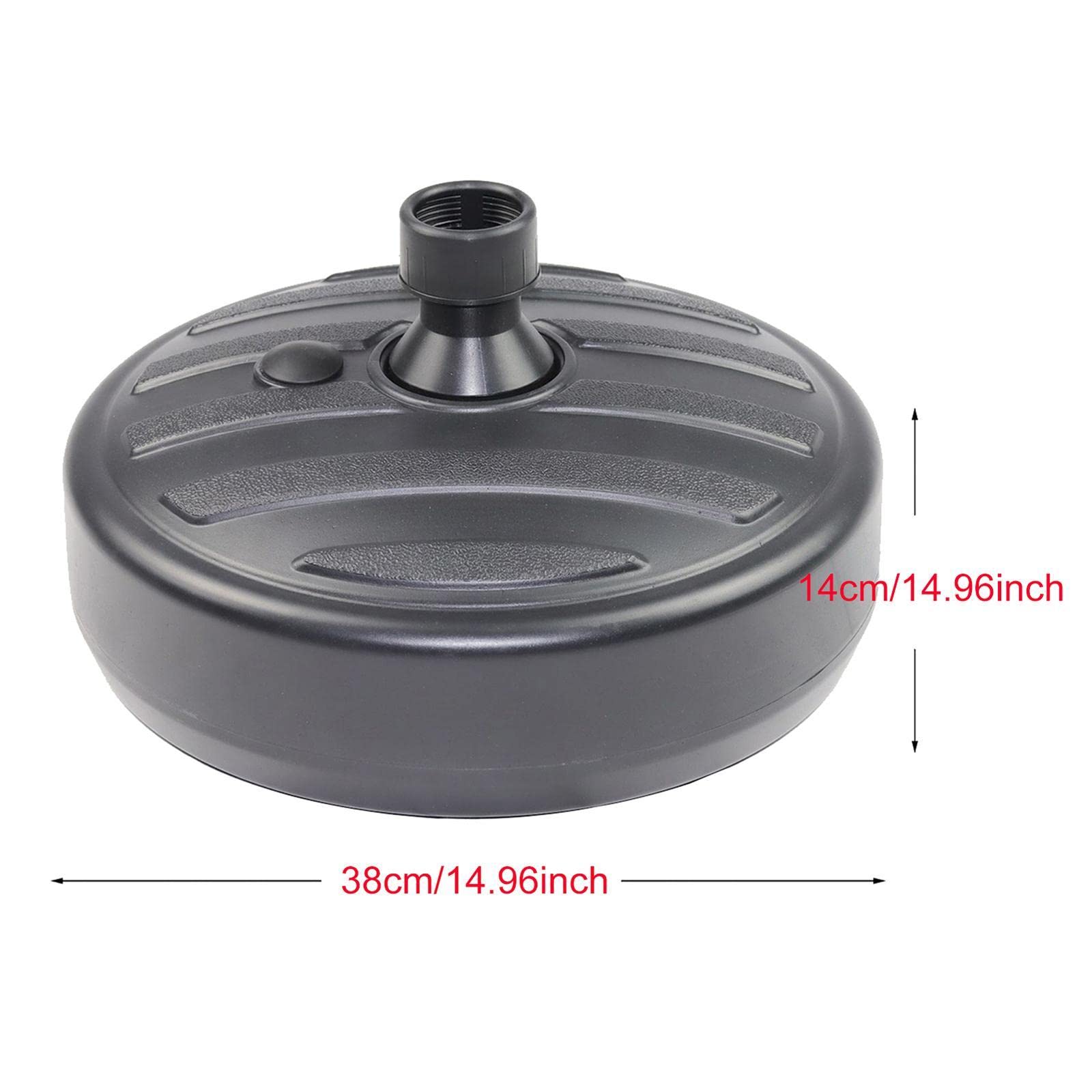 Patio Umbrella Base Garden Outdoor Parasol Plastic Stand Round Black 4