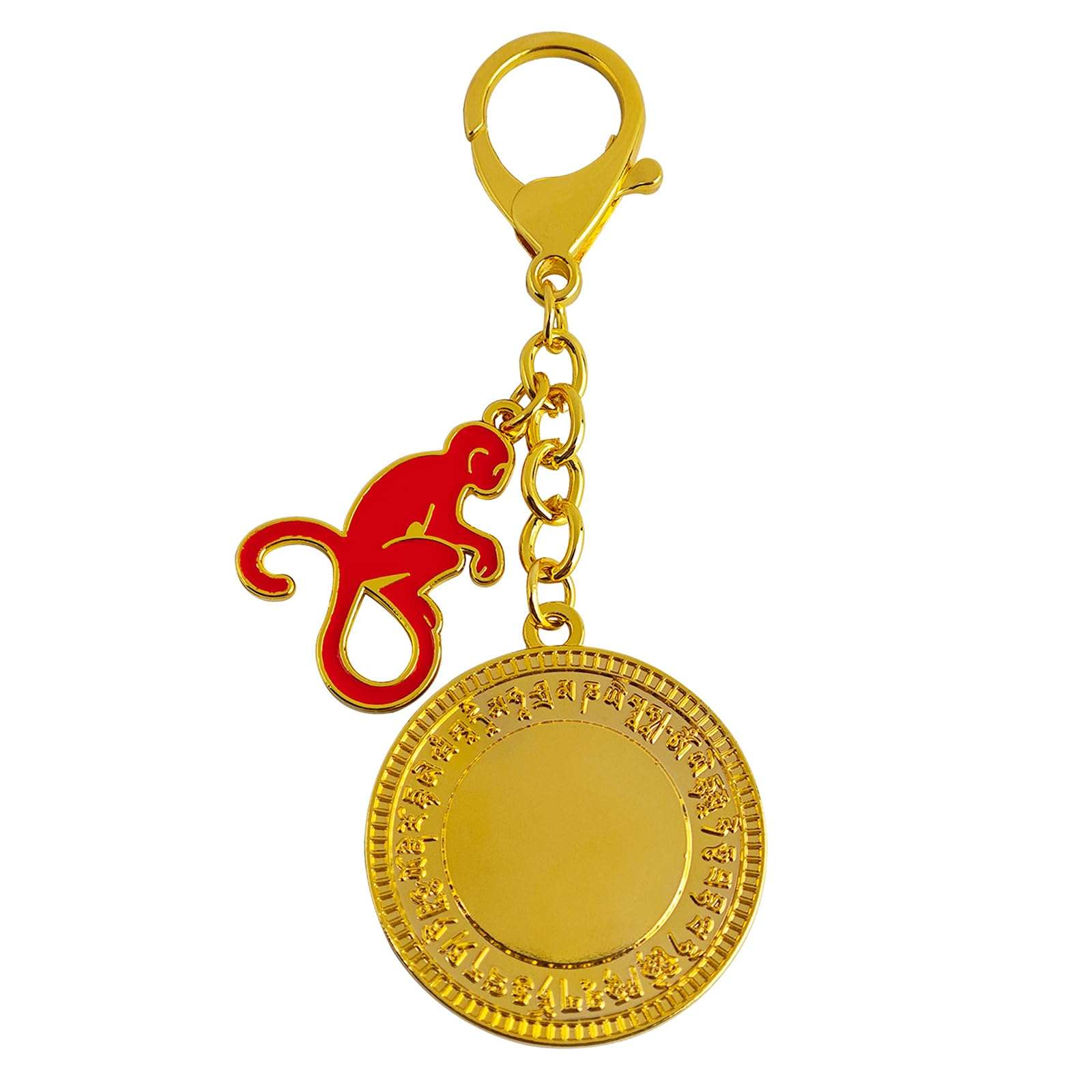 2025 Fengshui Monkey keychain The 4 Elements Cross With Monkey Keychain w5638 4