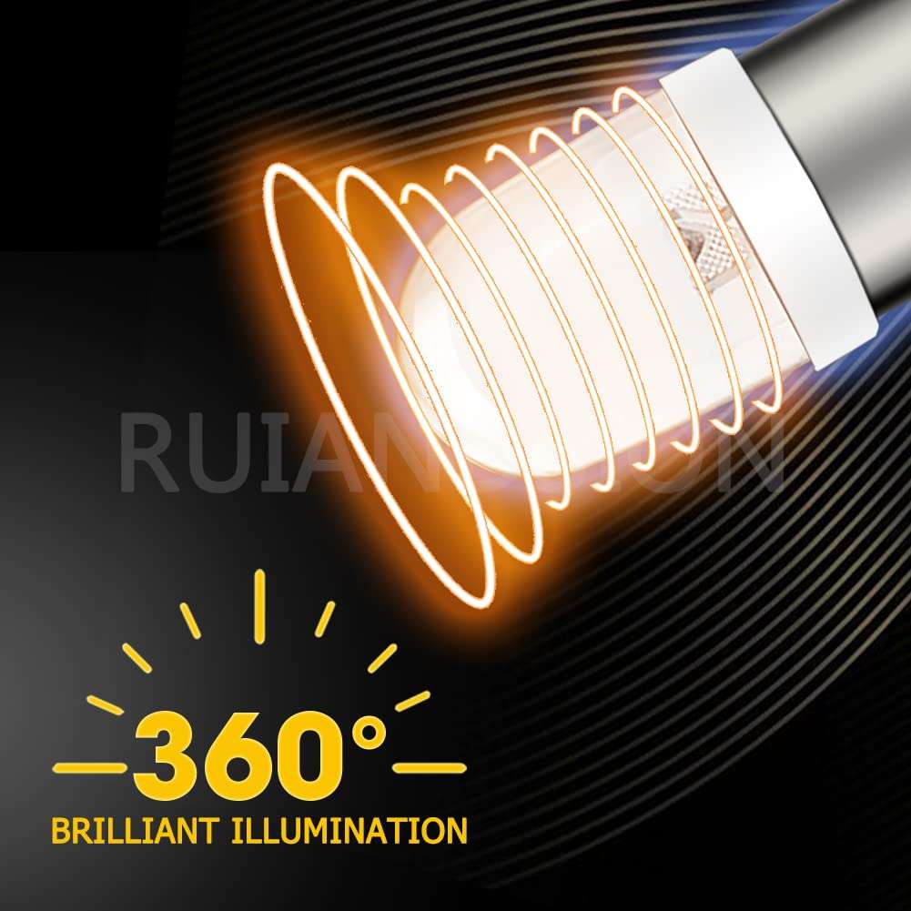 Ruiandsion BA9S 120V White LED Bulb 20-Pack, Neutral White 150LM, General Purpose Replacement for Panel Illumination & Equipment Status Indicator 6