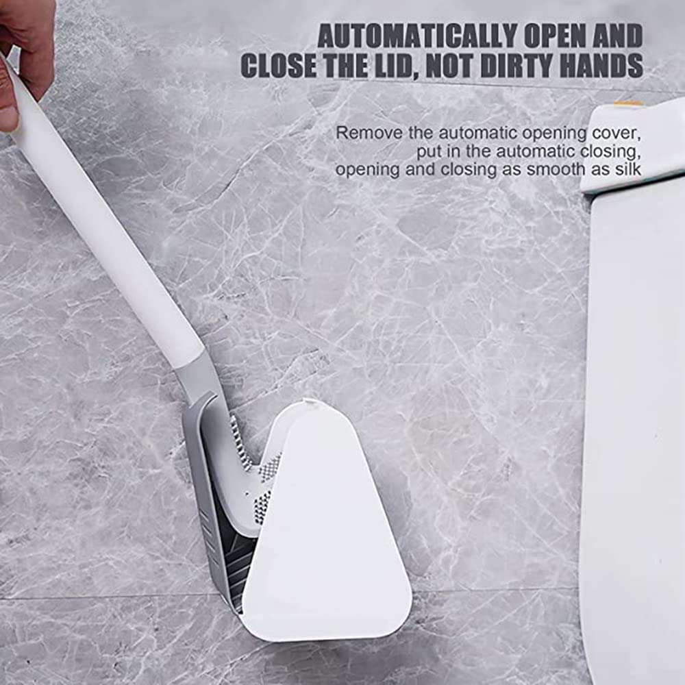 Aavad-Khodal Enterprise Toilet Brush 360 Golf Toilet Brush Holder Set,Flexible Silicone Long Handled Toilet Bowl Cleaning Brush( Pack of 1) 5