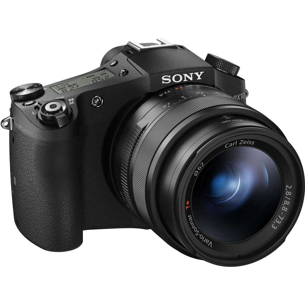 Sony Cyber-Shot DSC-RX10 II Digital Camera (DSCRX10M2/B) + 4K Monitor + Rode VideoMic + Filter Kit + Wide Angle Lens + Telephoto Lens + Lens Hood + 2 x 64GB Card + 3 x NPF-W50 Battery + More 6