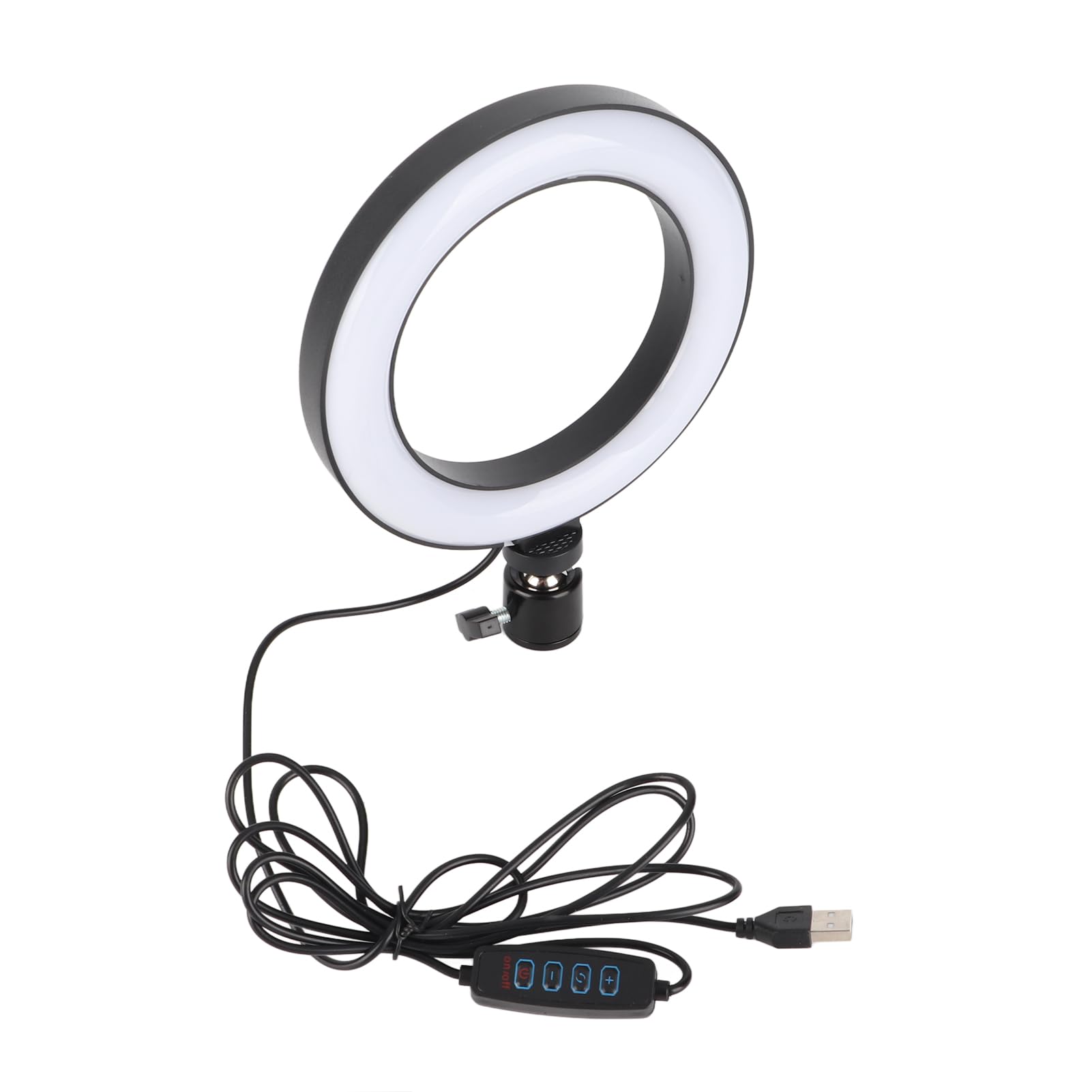 XIASABA 6 Inch LED Dimmable Ring Light Adjustable Fill Light with Ballhead Ideal for Vlog Live Video Studio Offering Three Color Temperatures Long Power Cable and Easy Installati 6