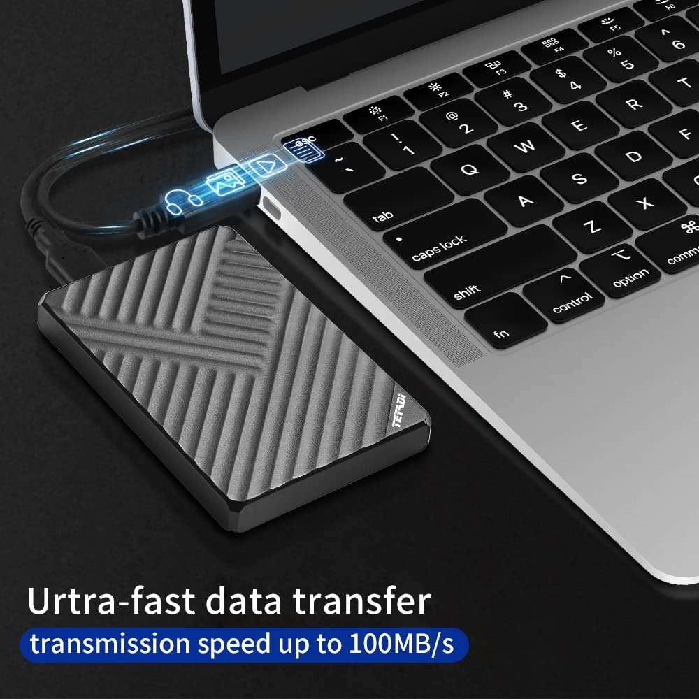 TEYADI External Hard Drive 500GB Ultra Slim Portable Hard Drive USB 3.0 Super Fast Transfer Speed, HDD Storage Compatible PC,Apple Mac, Smart tv,PS4 6