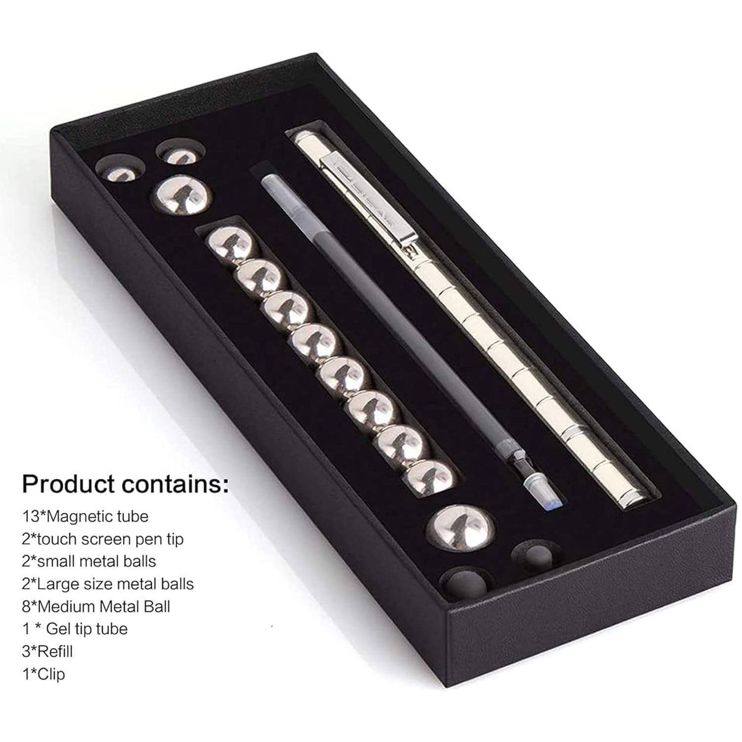 LAYZOO Magnetic Fidget Pen | Decompression Toy with Magnetic Rings and Steel Balls | Stress Relief Creative Gadget for Kids, Teens, and Adults 4
