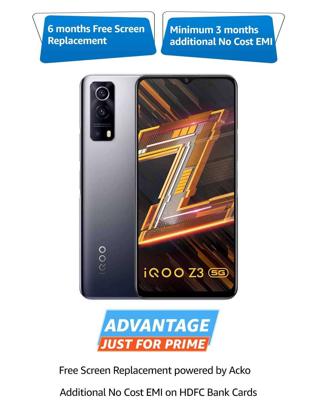 iQOO vivo Z3 5G (Ace Black, 6GB RAM, 128GB Storage) | India's First SD 768G 5G Processor | 55W FlashCharge | Upto 6 Months No Cost EMI 3