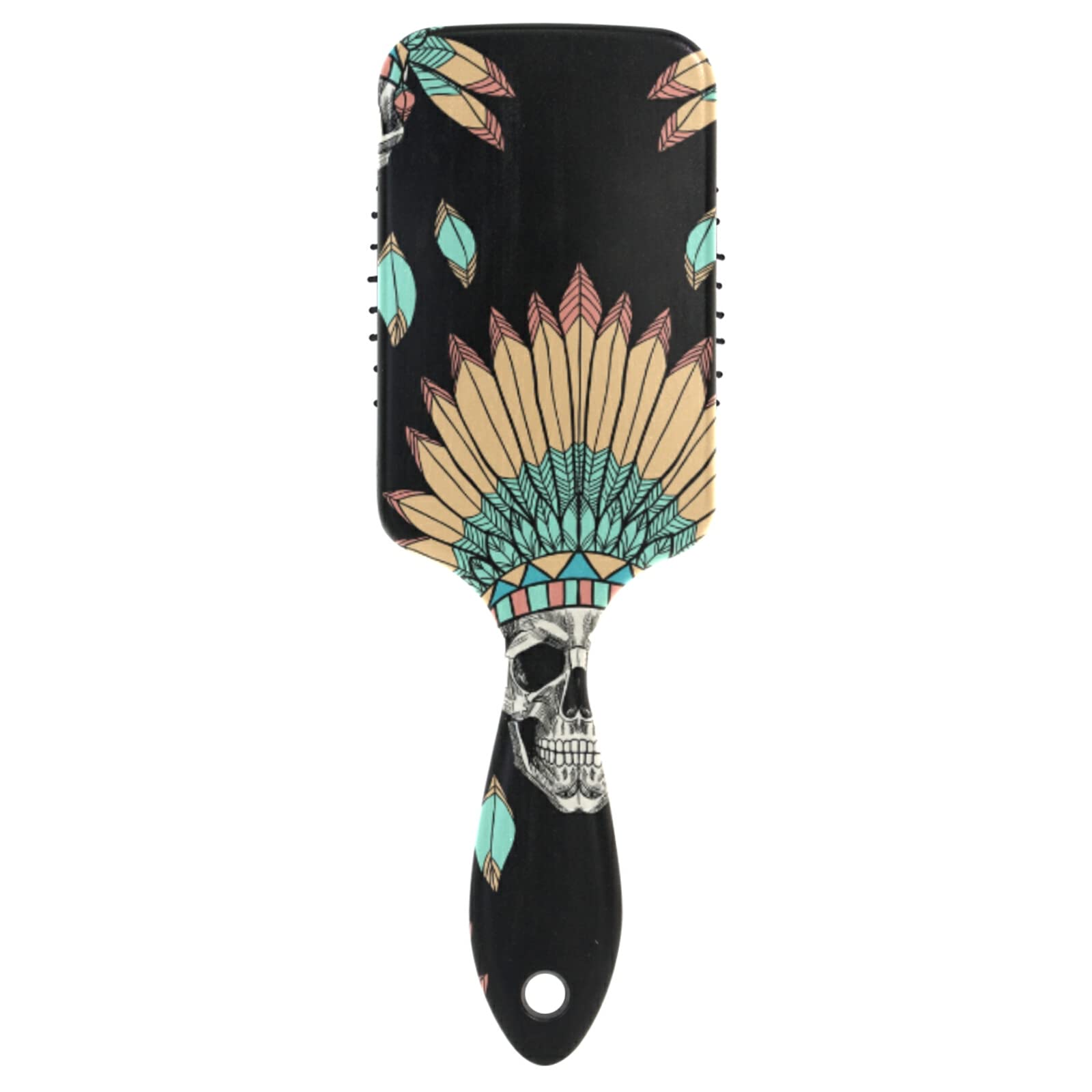 Hair Brush-Paddle Brush,Indian Skull Texture Detangling and Adding Shine for Women Mens Hair(8cr4d) 1