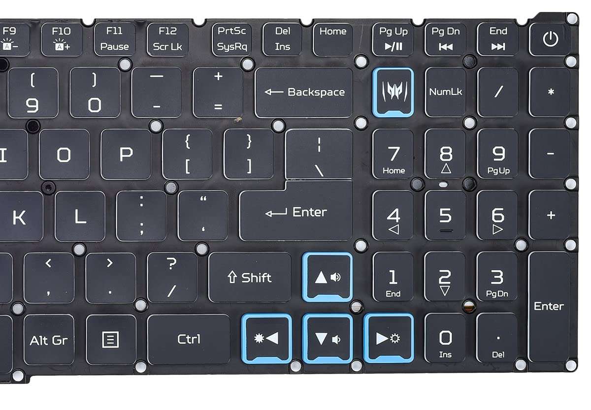 Replacement Keyboard for Acer Nitro 5 AN515-45 AN515-54 AN515-55 AN517-51 AN515-57 AN515-58, Predator Helios 300 PH315-52 PH315-53 PH317-53 Laptop Red Frame with Backlit US Layout 3