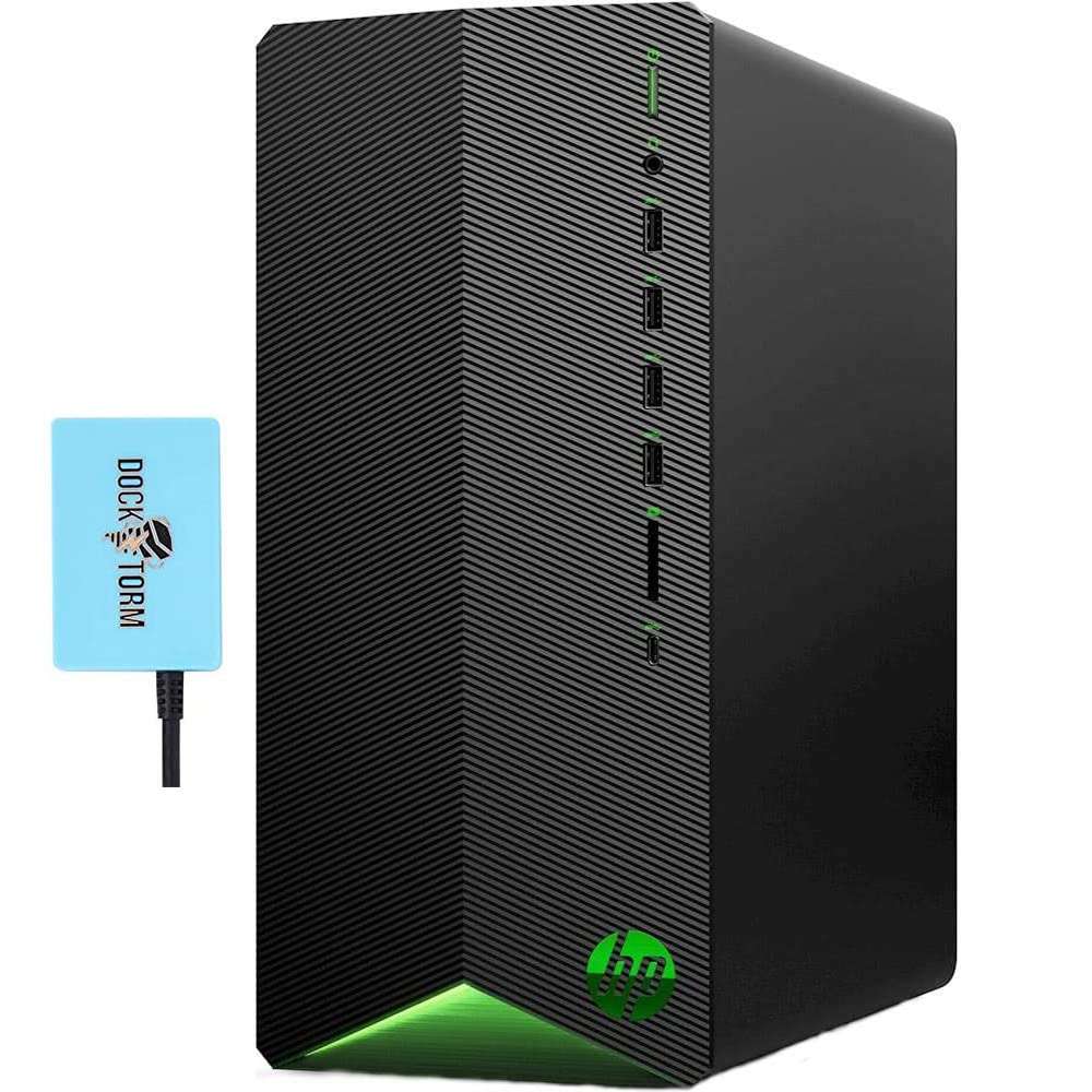 Newest HP Pavilion TG01 Gaming & Entertainment Desktop PC (AMD Ryzen 7 5700G 8-Core, 16GB DDR4, 1TB m.2 SATA SSD + 3TB HDD,RTX 3060 12GB, VR Ready, AC WiFi, Bluetooth 5.1, Win 11 Pro) with Hub 1