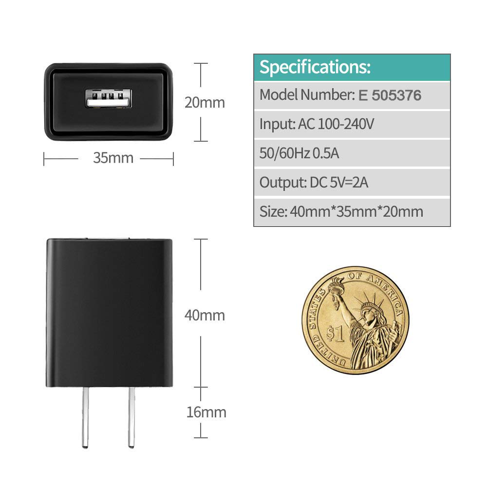 E-Reader Charger, AC Power Supply Charger Compatible for Kindle E-Reader Paperwhite Oasis E-Reader Voyage Kindle Kids E-Reader with 10FT Charging Cable… 3