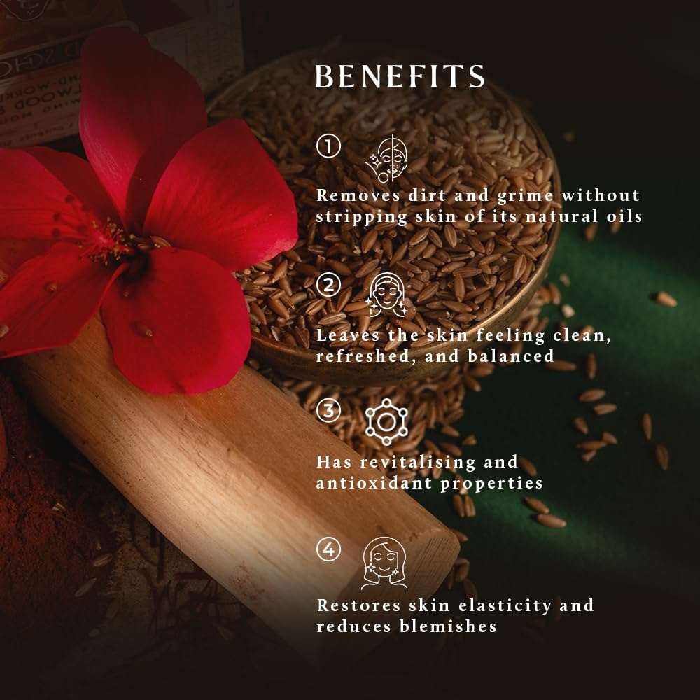 Old School Rituals Hand-Worked Red Sandalwood & Saffron Glow Defining Cleansing Powder (Face Wash Powder) | 60 Grams 4