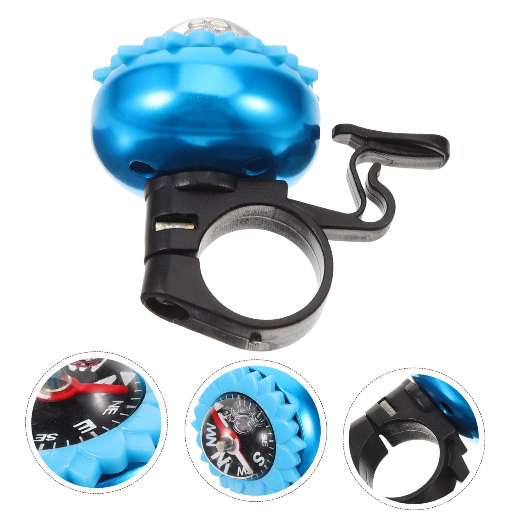 OHPHCALL Bell Compass Aluminum Alloy Road Bike Bell Easy Install Remove Multi-Function Cycling Accessories 6