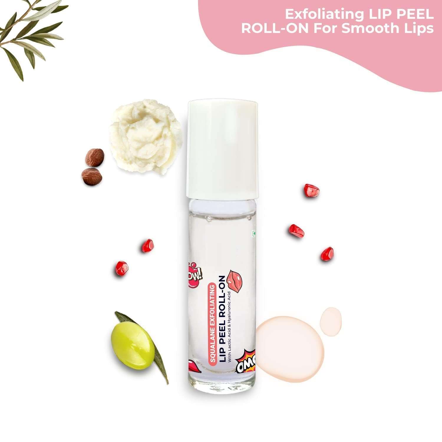 DK Spanish Squalane Lip Peel Roll-on with lactic acid & hyaluronic acid soft, delicate & glossy lips |Lip peel for hydrating dry & flaky lips |Women & Men | 3