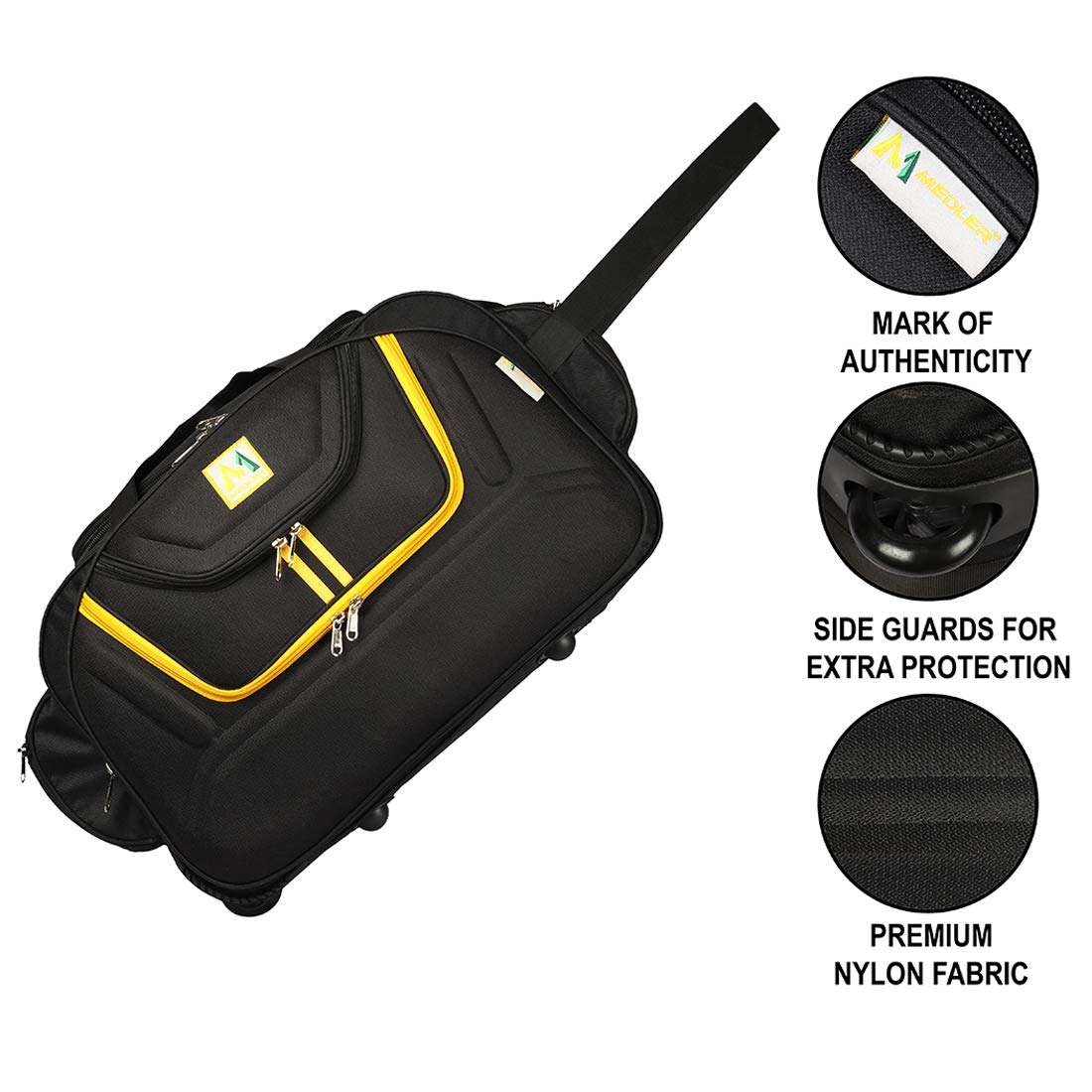 M MEDLER (Expandable) Duffel_Eagle-Black Duffel Strolley Bag 6
