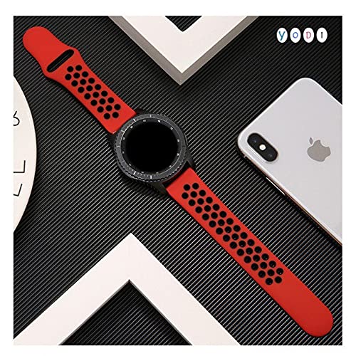 YODI Casual Watch Strap Classic Accessories Belt Band 22mm for Noise Colorfit Pulse Grand Smartwatch Sport Look Dual Color Dot Straps (Full Black) 5
