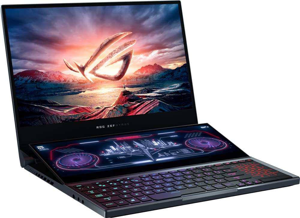 ASUS ROG Zephyrus Duo 15 Gaming Laptop, 15.6” 300Hz FHD IPS Type, NVIDIA GeForce RTX 2080S Max-Q, Intel Core i9-10980HK, 16GB DDR4, 1TB PCIe SSD, Per-Key RGB, Thunderbolt 3, Win10 Pro, GX550LXS-XS96 2