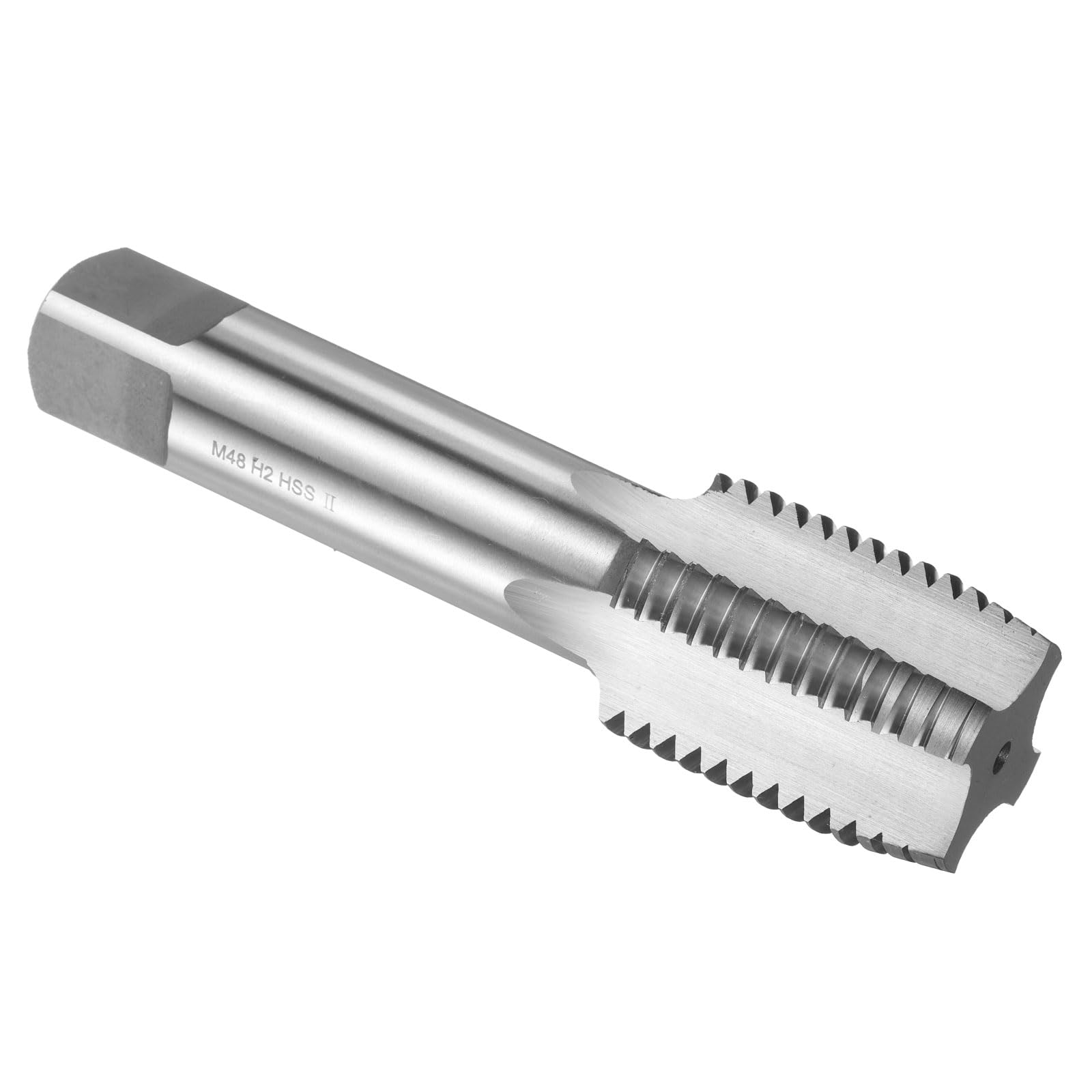 uxcell Hand Plug Tap M48 x 5 H2 Metric Thread Plug Style Taps Straight Flute Screw Tapping Threading Tool High Speed Steel HSS6542