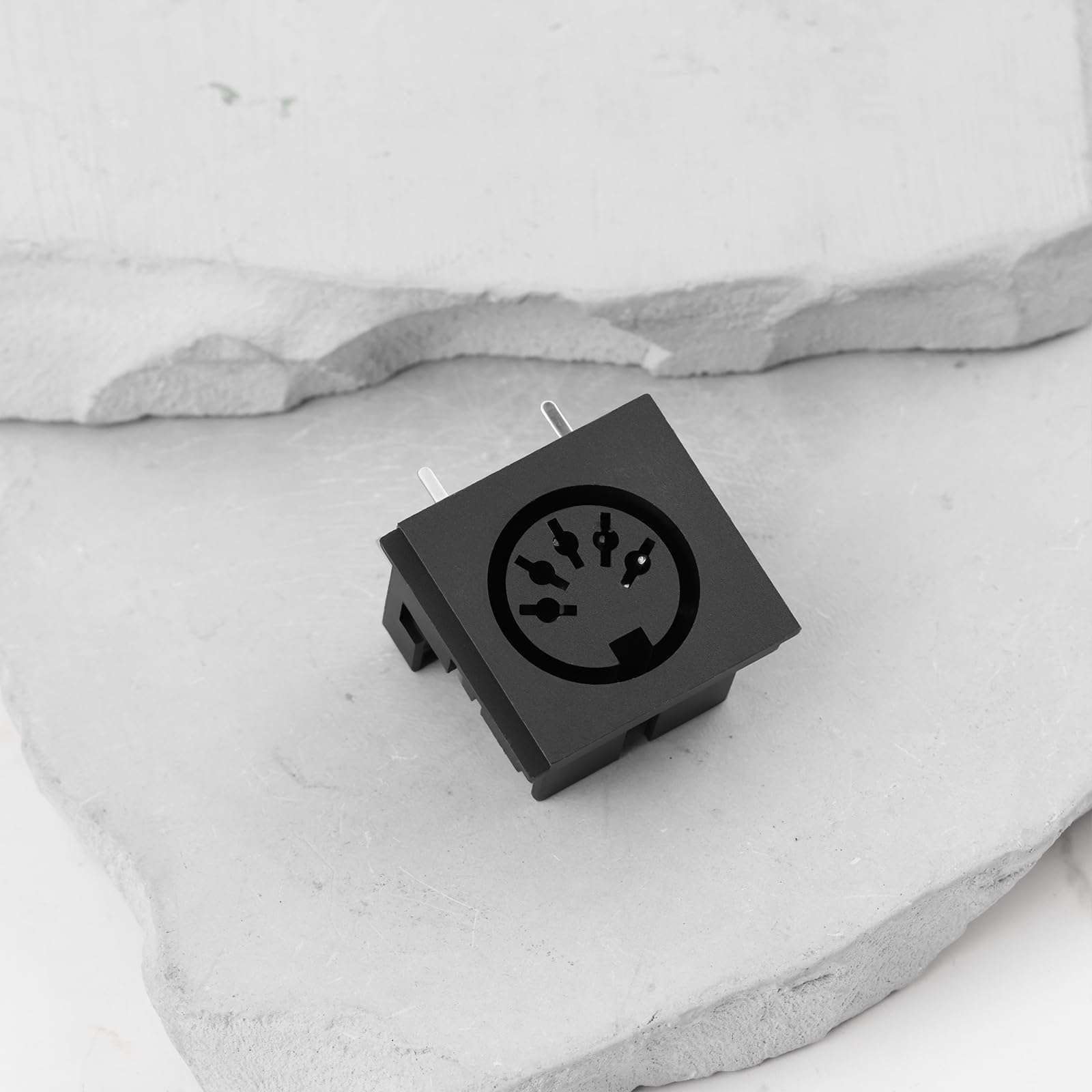 OTOTEC 4pcs 5 pin Female Connector DIN Socket LN0507 for Audio Signals Industrial Equipment Without Shield 6