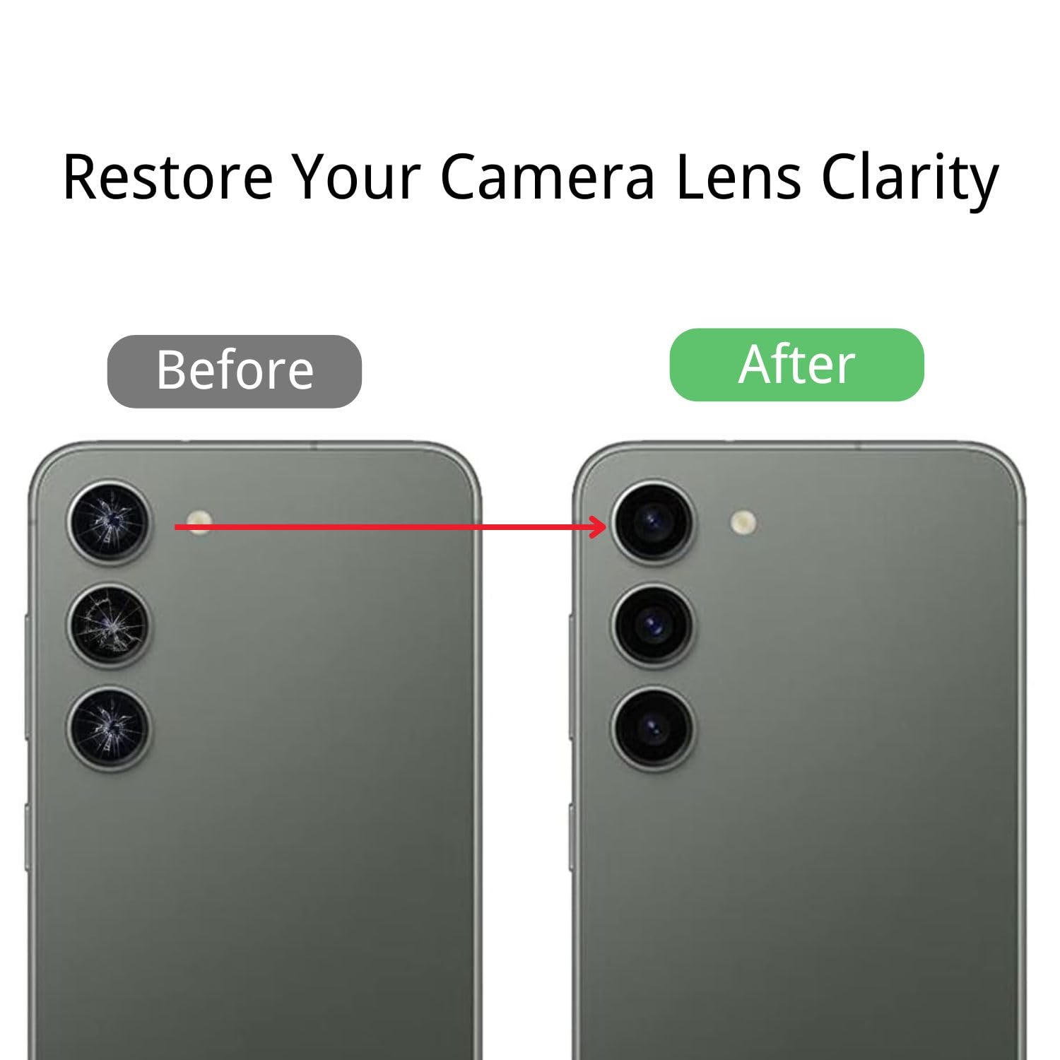 2 Sets Camera Lens Glass Replacement for Samsung Galaxy S22/S22+ Plus - Pre-Installed Adhesive 6