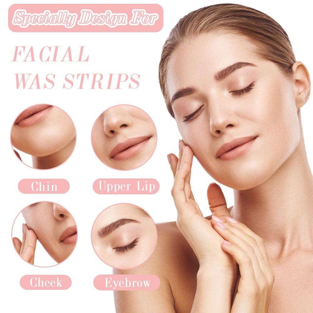 CVB Korean Formula Wax Strips for Women | 30 Body Hair Removal Strips | Removes Hair from the Root for Up to 28 Days | Includes Sweet Almond Oil Post-Wax Cloths & 3 Finish Wipes 5