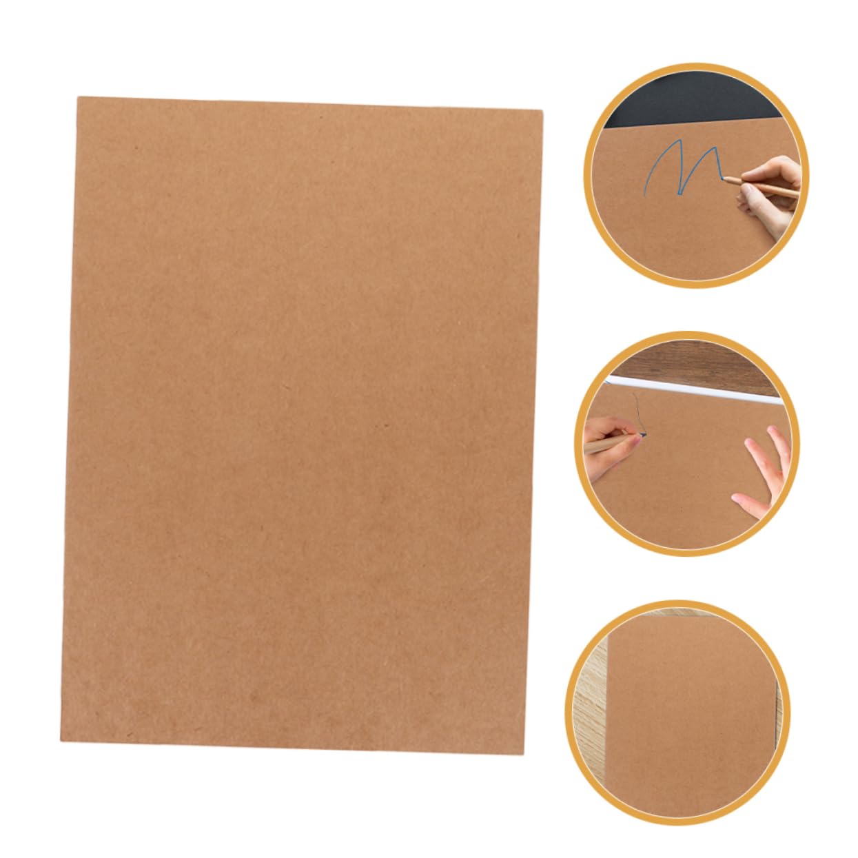 TEHAUX 4sets Kraft Cardboard Card Stock Painting Book Cardstock Paper 5sheets*4 3