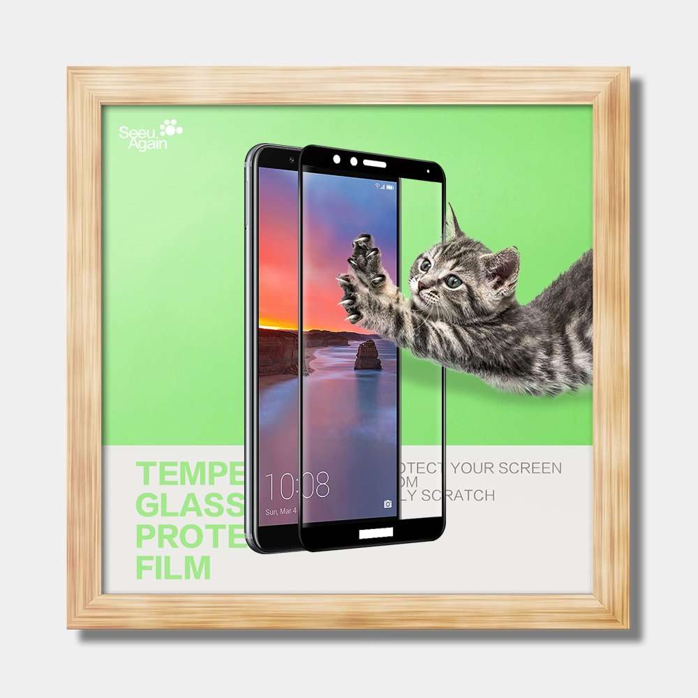 Huawei Honor 7X Tempered Glass Screen Protector-(3 Pack) Clear Anti-glare Ultra-thin 9H Silk Print Protective Film For Huawei Honor 7X BND-AL10 BND-TL10 / Mate SE BND-L34 5.93 inch 4