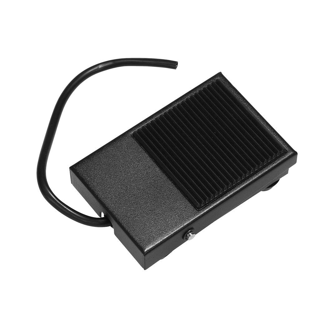KAMSTEALTH Foot Switch Nonslip Metal Shell Momentary Pedal Switch (FS-1), 250 Volts, Black 3
