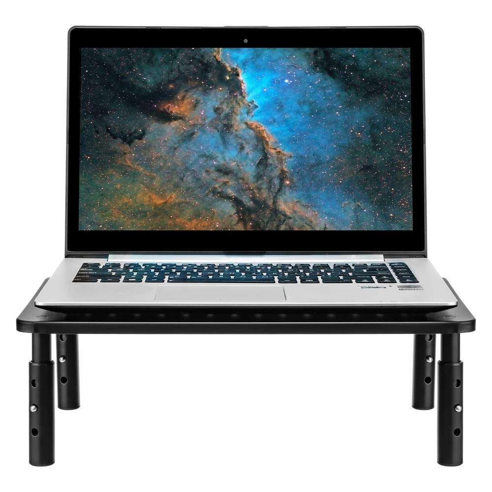 Monitor Stand Riser, Height Adjustable Monitor Stand for Laptop, Computer, iMac, PC, Printer, Desktop Ergonomic Metal Monitor Riser Stand with Mesh Platform for Airflow 2 Pack 5