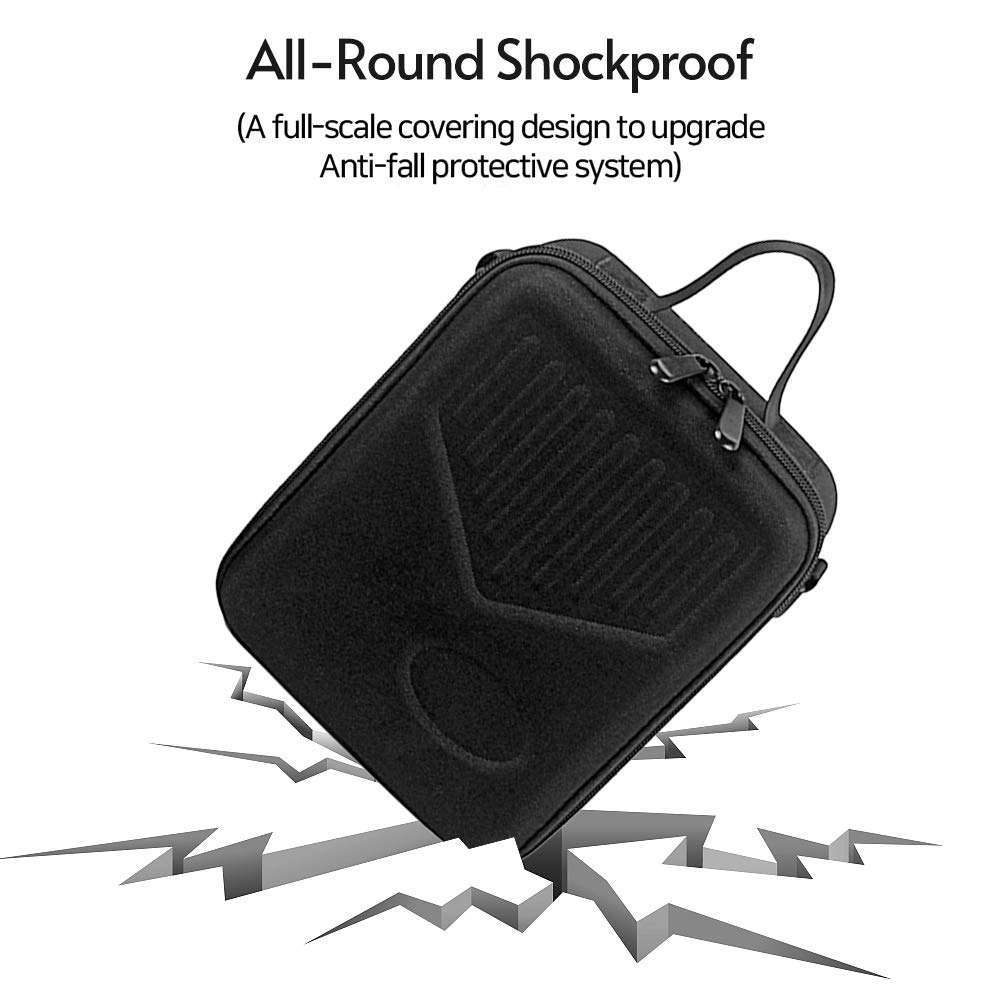 Decdeal Kalimba Storage Bag Case Shoulder Bag Handbag for 17-Key Thumb Piano Nylon Cotton Material Instrument Accessories with Tuning Hammer Black 5