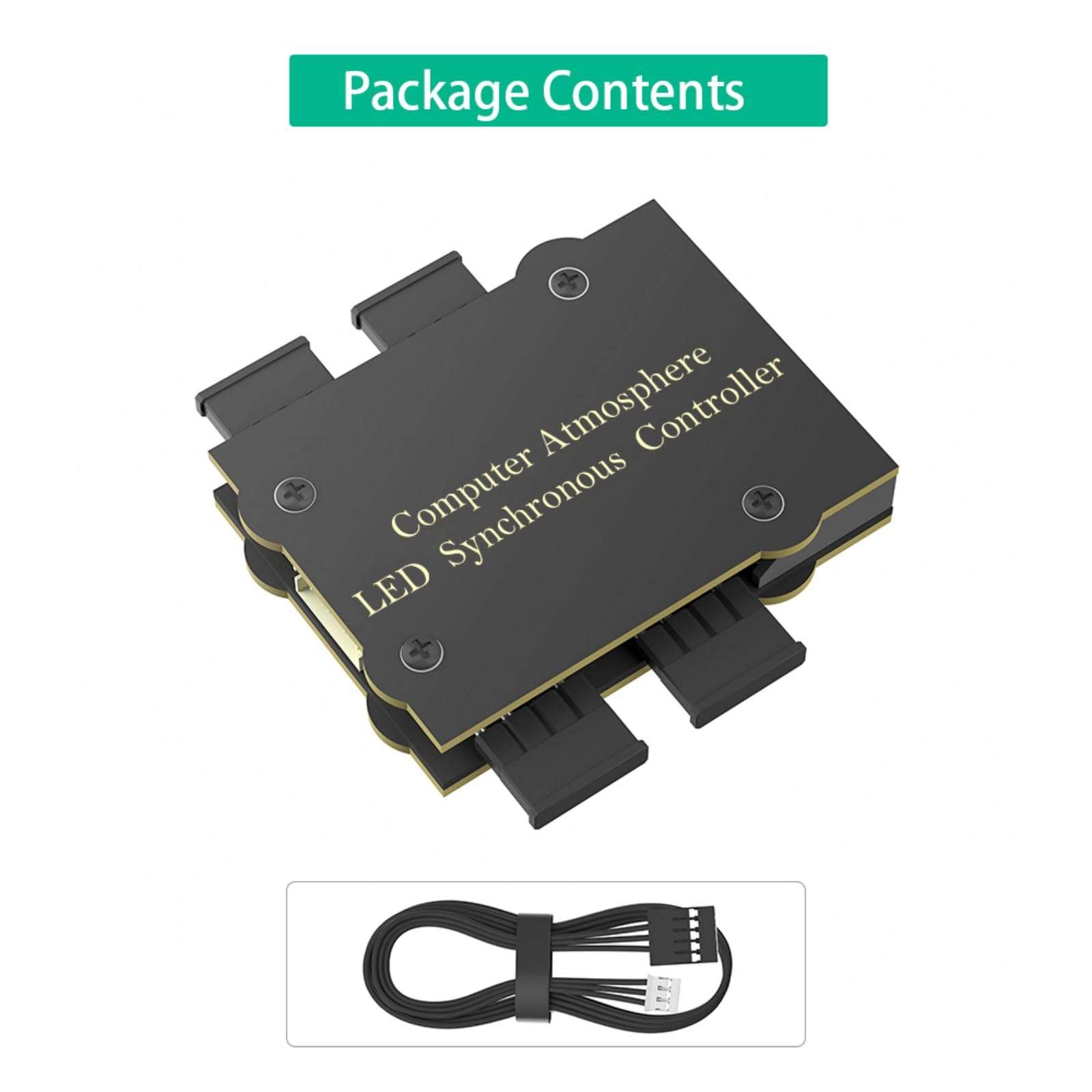 MOAIYU 4Port 5V 3PIN ARGB Fan LED Controller ARGB Controller Hubs for PC 4Port 5V 3Pin ARGB LED Splitter Power Supply 4