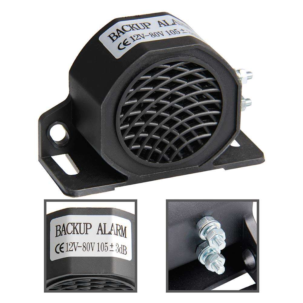 big-autoparts Backup Warning Alarm, 12 to 80V Warning Beeper Waterproof Heavy Duty Auto Horn for Heavy Equipment Vehicle Van Freight Lorry, 12 Months 2